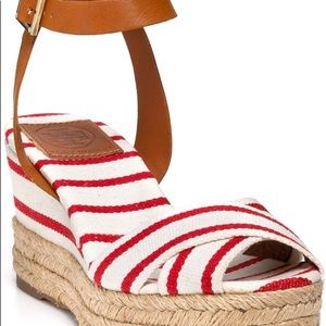 Tory Burch Karissa Espadrille (Red & Natural)